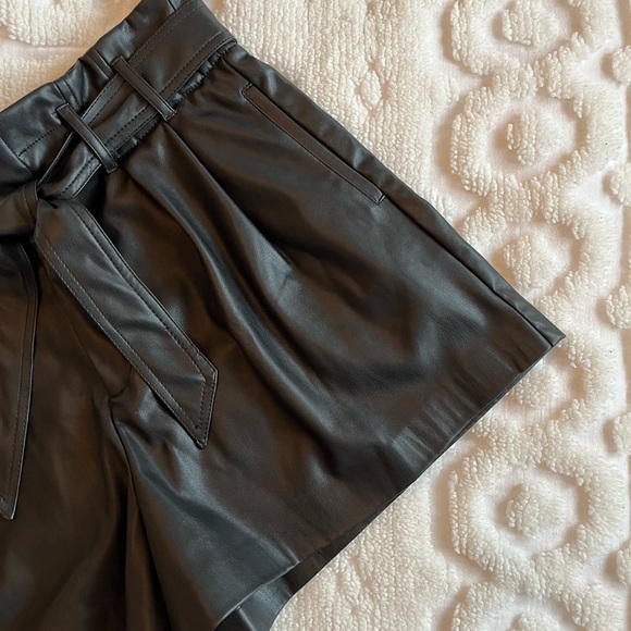 Zara Faux Leather Shorts - Picture 3 of 9